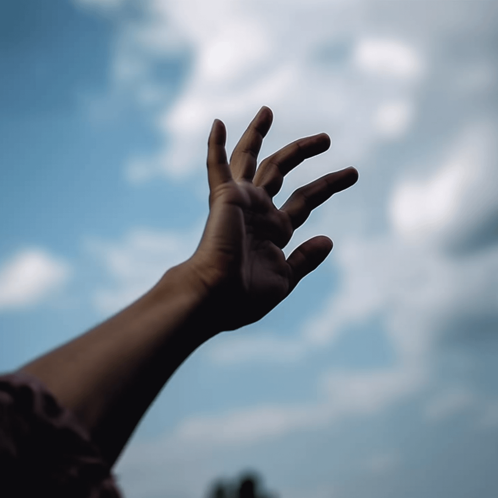 A person's arm (showing they're trying to reach out)