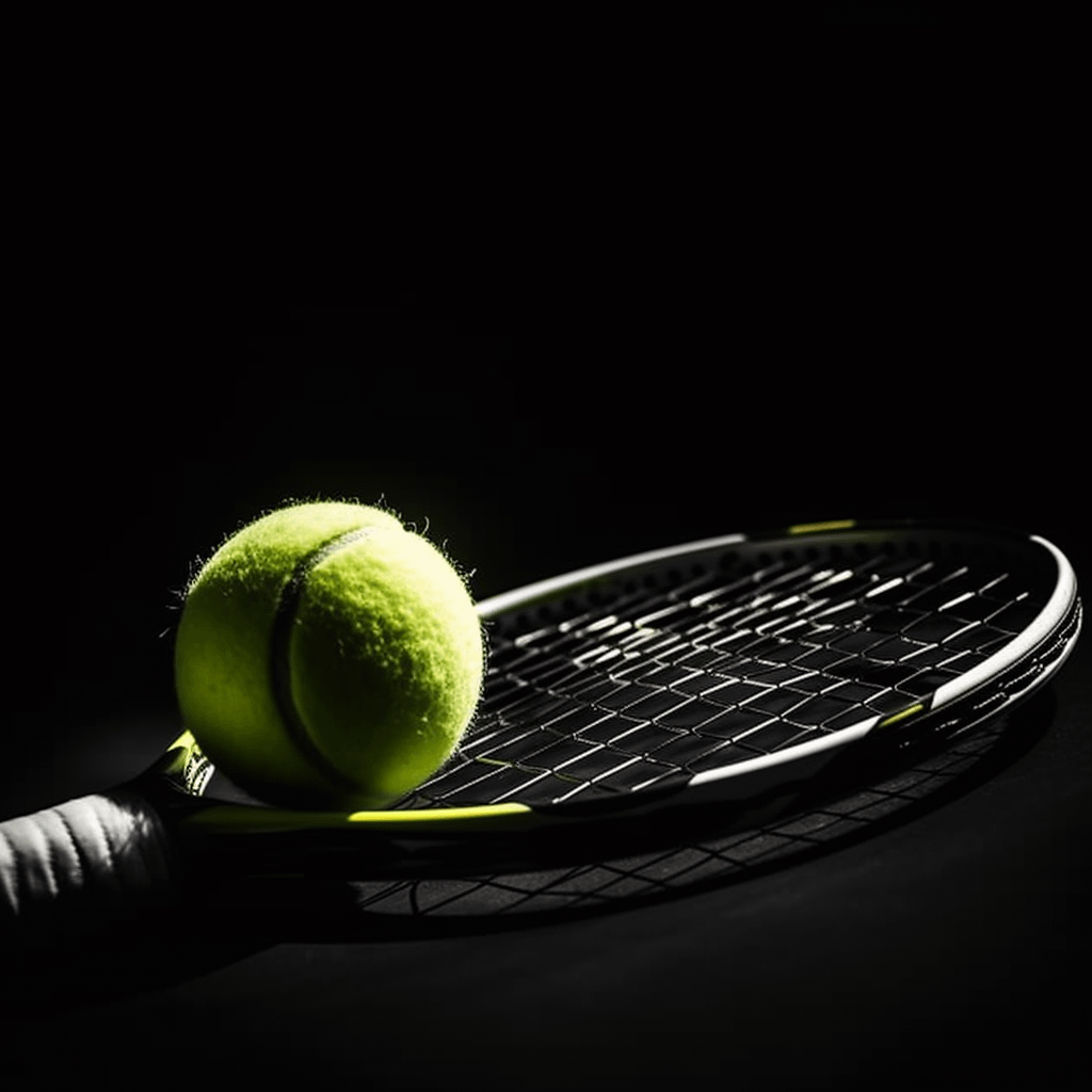 Tennis ball + racquet